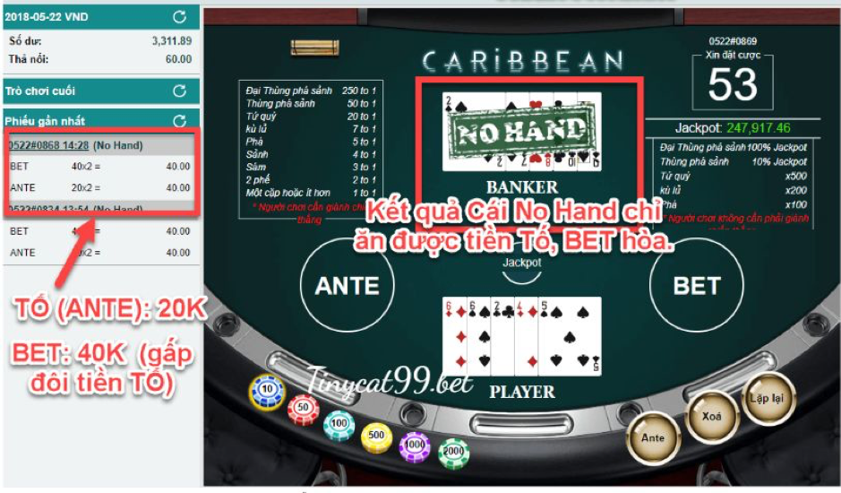 cách chơi caribbean, cach choi caribbean, caribbean tinycat99, caribbean poker tinycat99