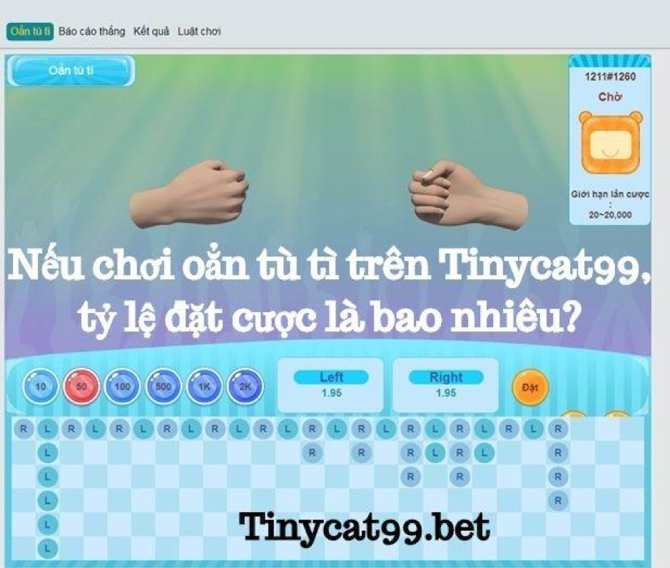 Chơi oẳn tù tì Tinycat99, choi oan tu ti tinycat99, oan tu ti tinycat99,tỉ lệ cược oẳn tù tì tinycat99, cách chơi oẳn tù tì